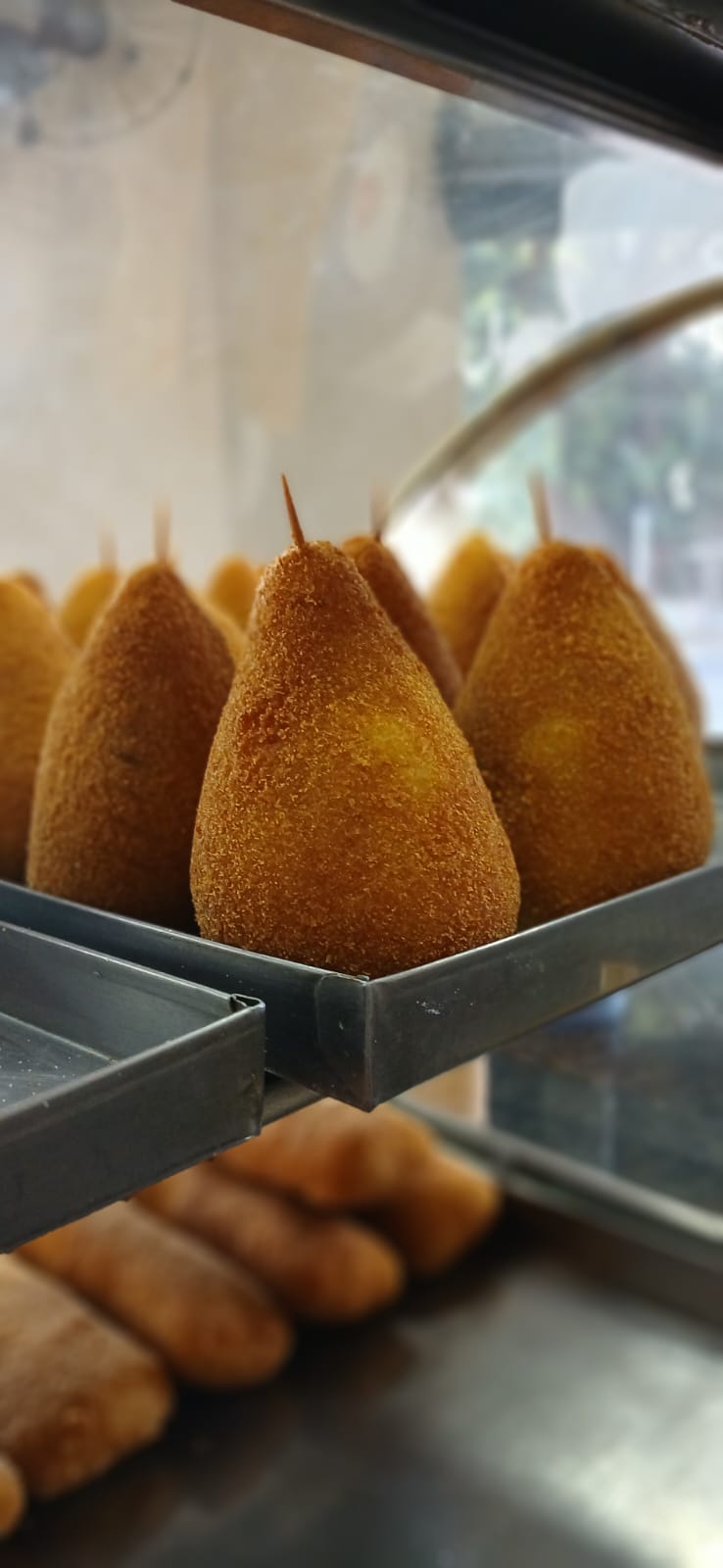 Coxinhas no mostruário